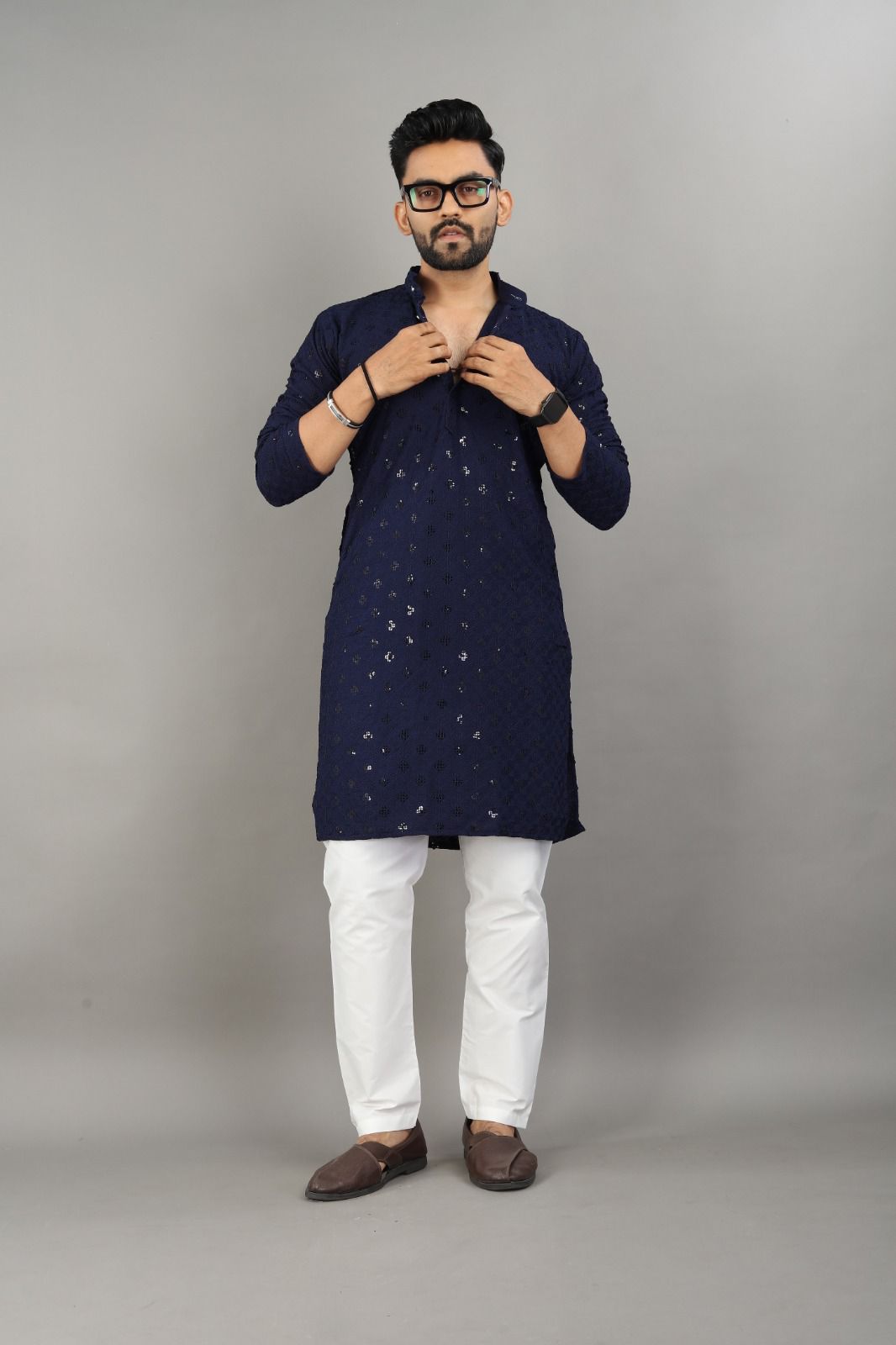 Navy Nights Kurta