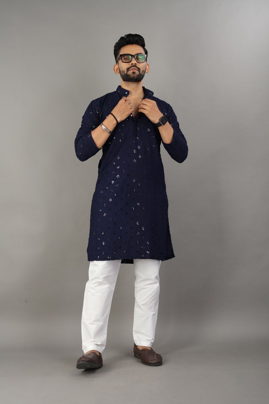 Navy Nights Kurta