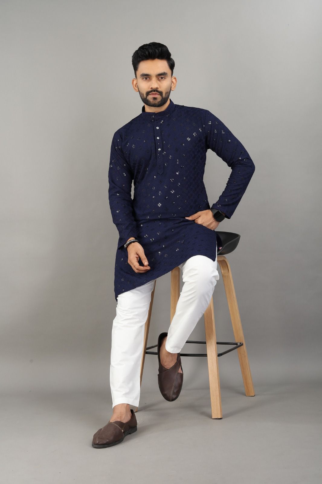 Navy Nights Kurta