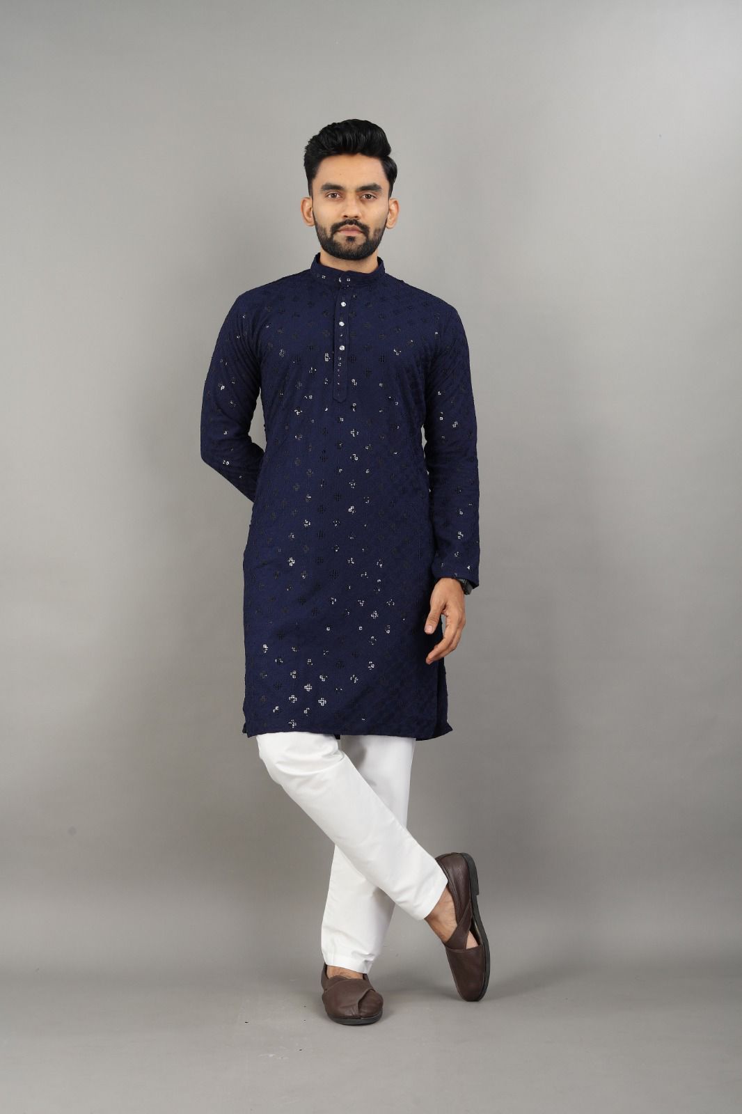 Navy Nights Kurta