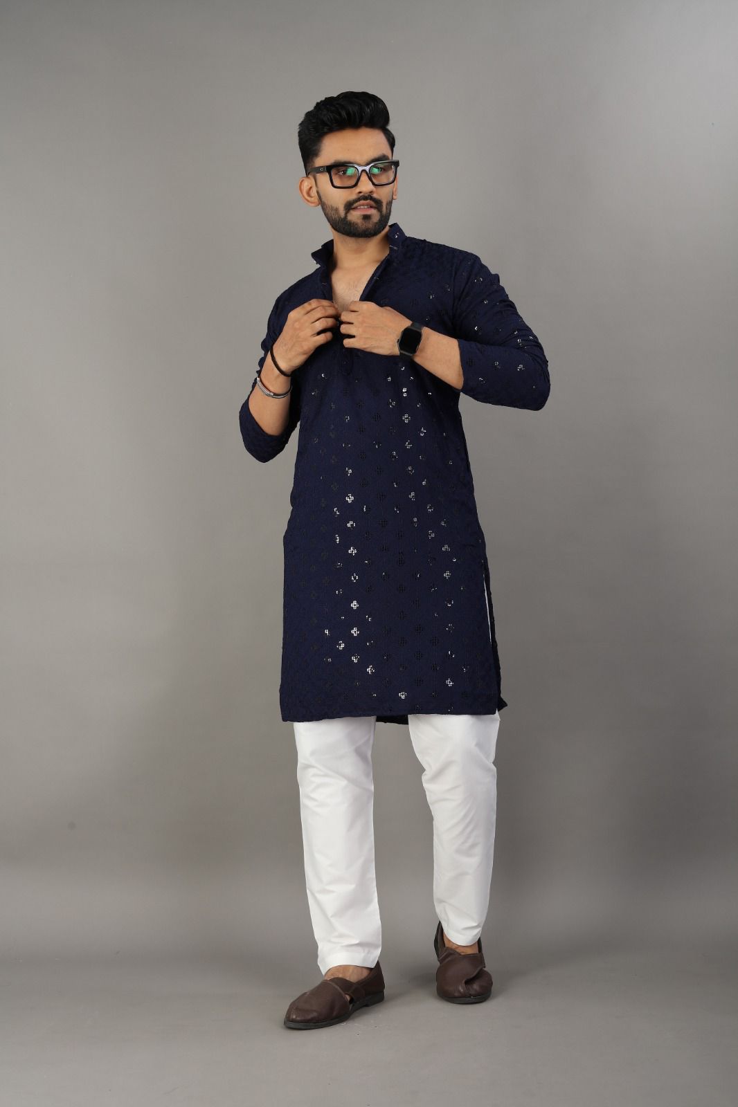 Navy Nights Kurta