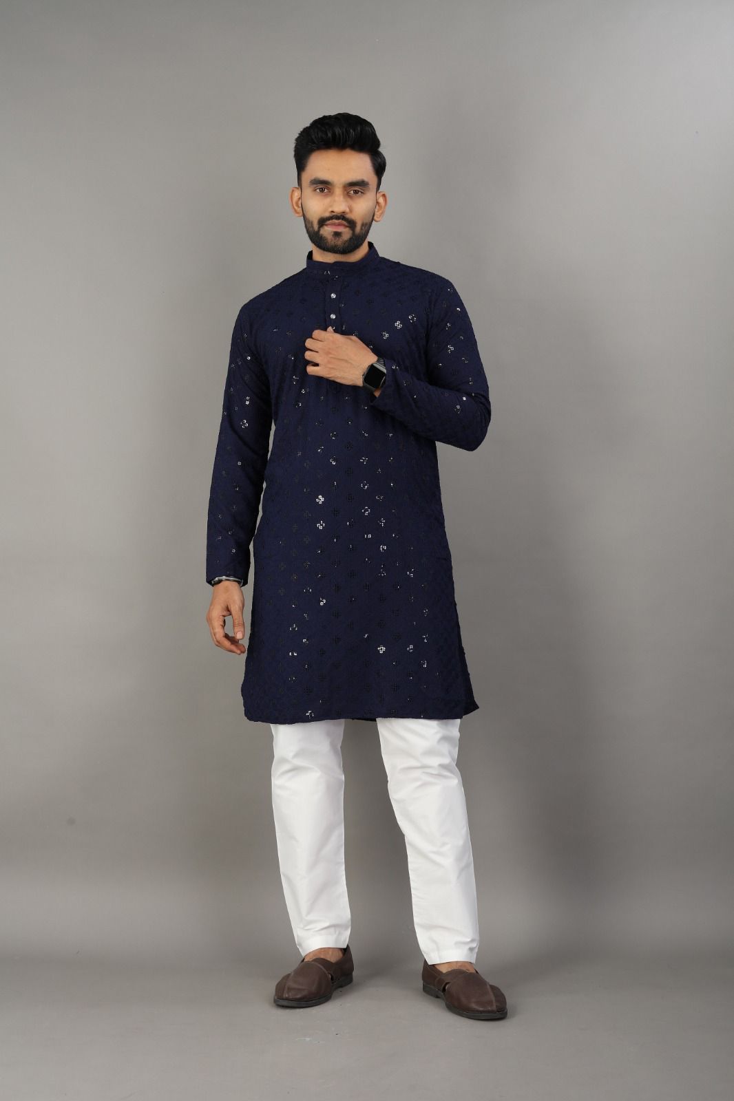 Navy Nights Kurta