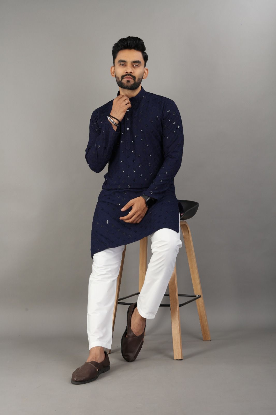 Navy Nights Kurta