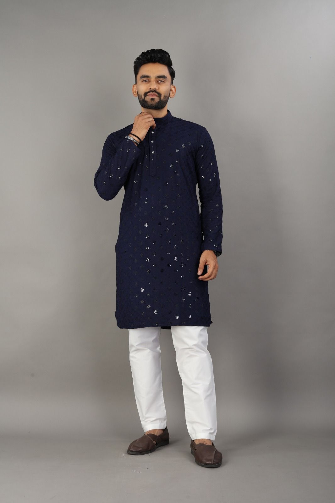 Navy Nights Kurta